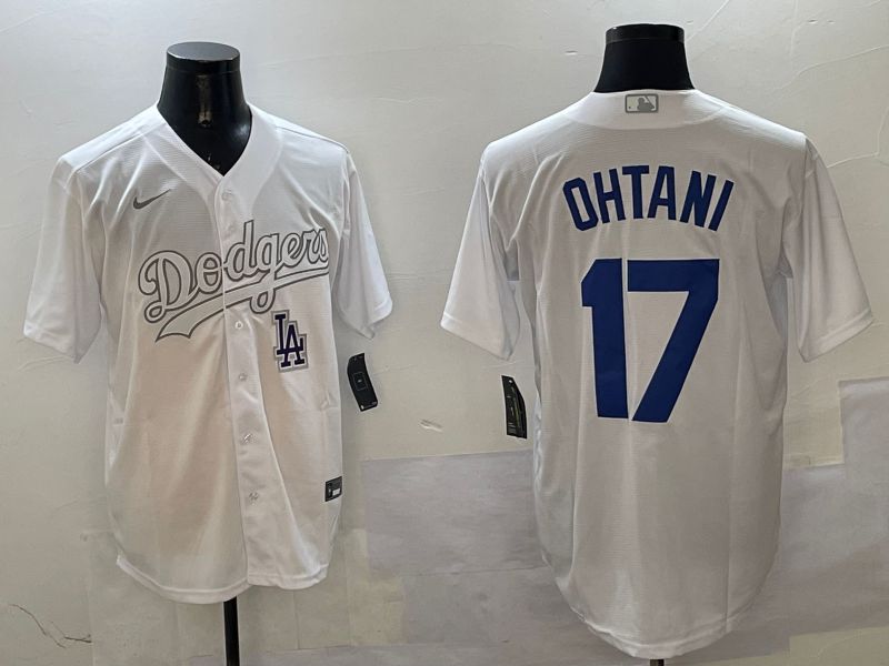 Men Los Angeles Dodgers #17 Ohtani White Fashion Edition Game 2025 Nike MLB Jersey style 12